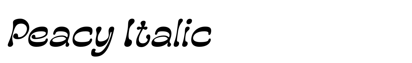 Peacy Italic